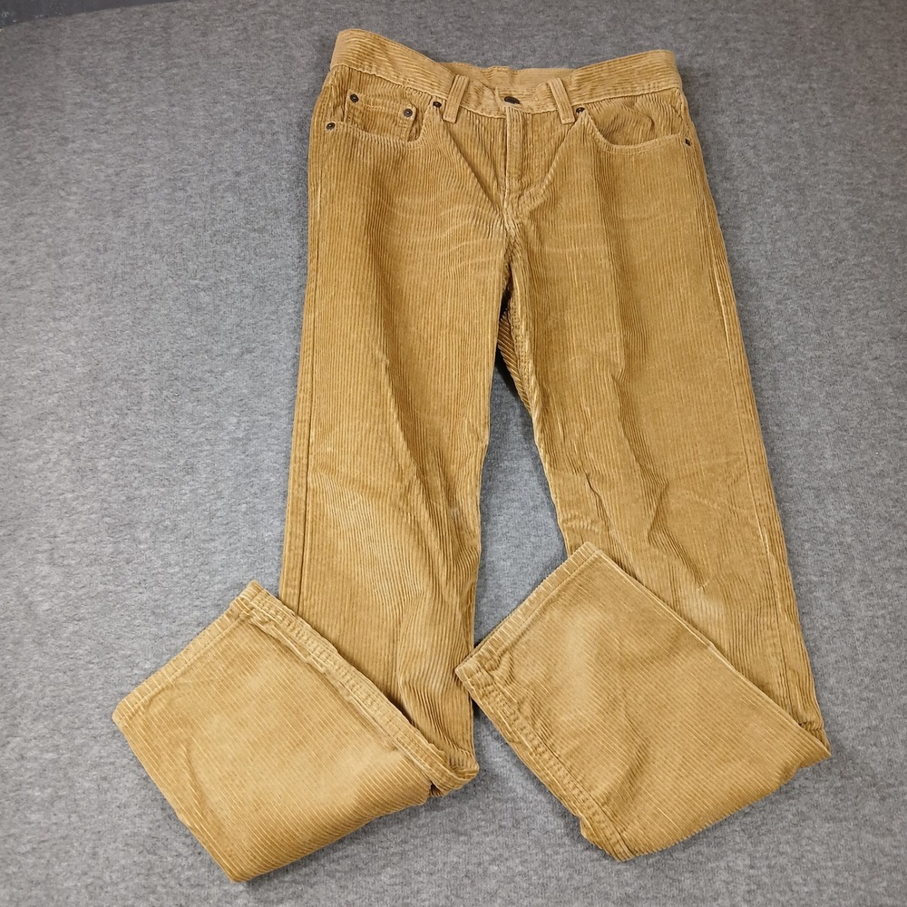 Levi's 514 Straight Leg Corduroy Pants Tan‎ Harvest Gold Mens W27 L30 A4690-1843